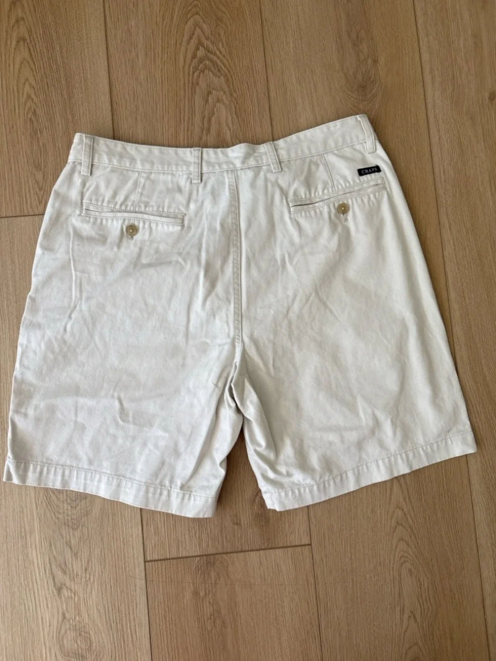 Chaps Men’s Classic Fit Khaki Shorts Size 36 Beige 100% Cotton Casual‎ Preppy
